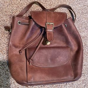 G H. Bass And Co leather backpack